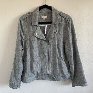 Loft Outlet Linen Moto Style Jacket Size Medium